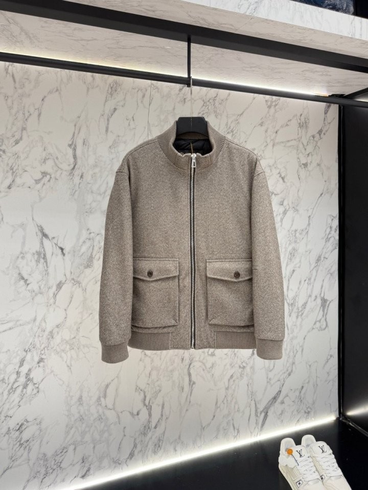 로로피아나 울 집업 패딩 자켓