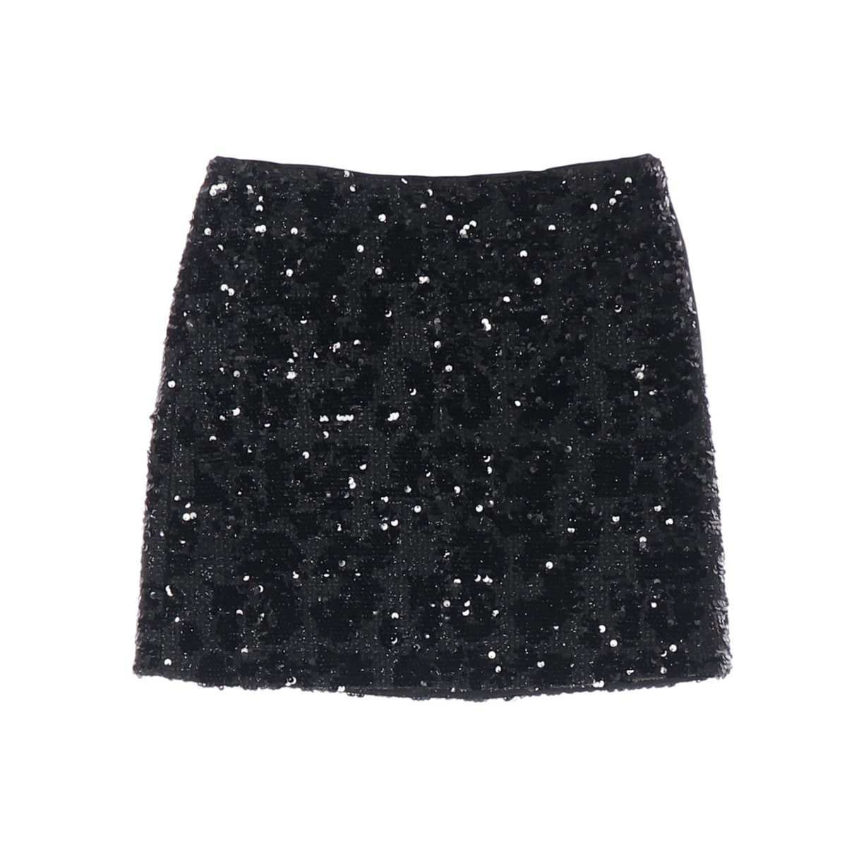 럭키슈에뜨 24FW 스팽글 미니 스커트 치마 블랙