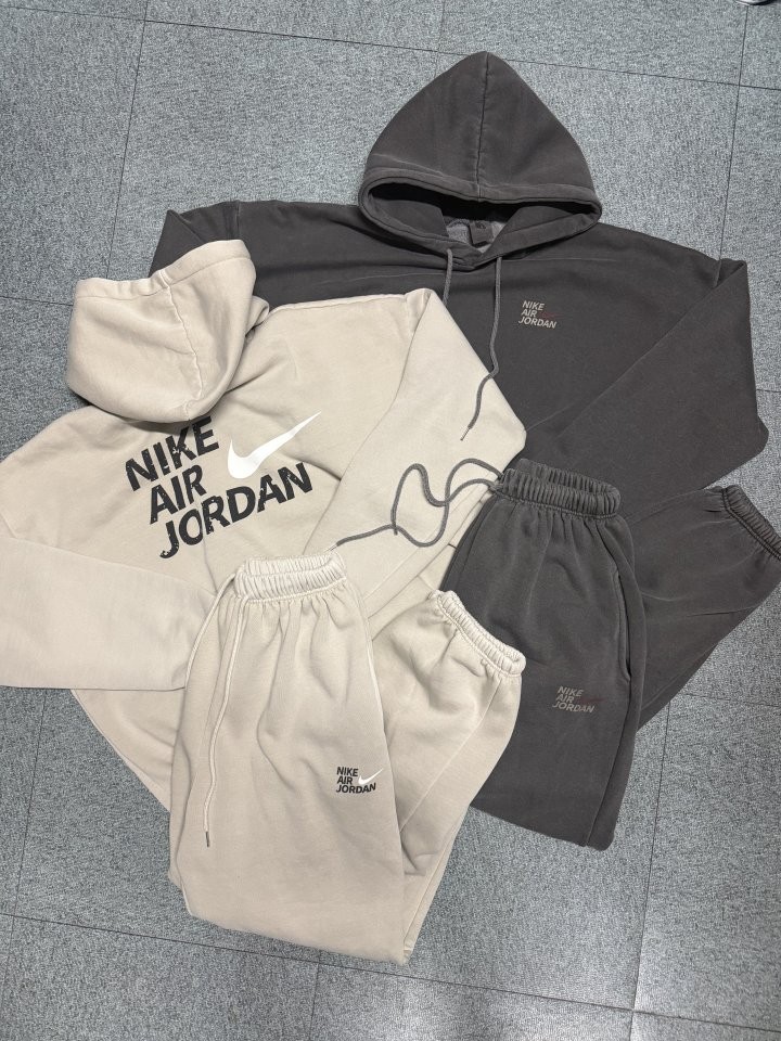 나이끼▪르메이 기모 피그먼트 후드 셋업