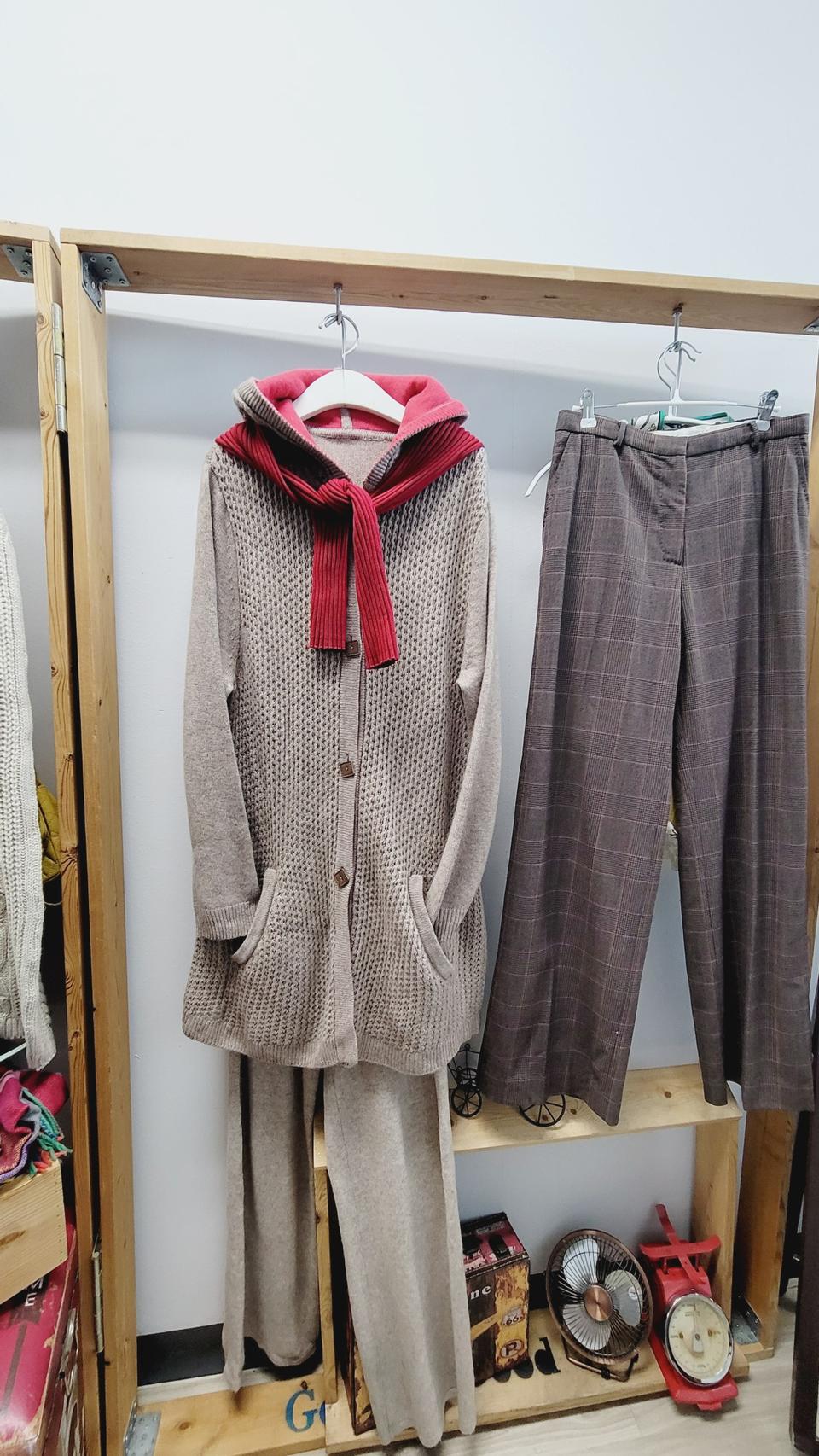 celeb 캐시미어 후드 롱 아우터. 막스마라 체크울팬츠