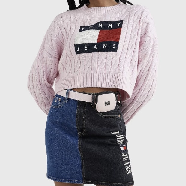 S) 타미진 크롭 케이블 니트