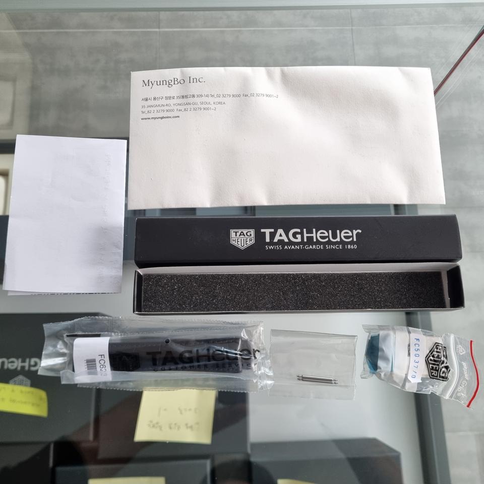 태그호이어 까레라 43mm 용 악어가죽 줄과 디버클 러그 22mm(새제품