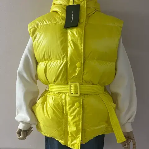 옌키옌키 IENKI IENKI 옐로 패딩베스트(S)