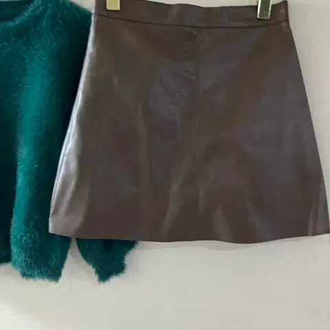 브라운가죽미니스커트(S)