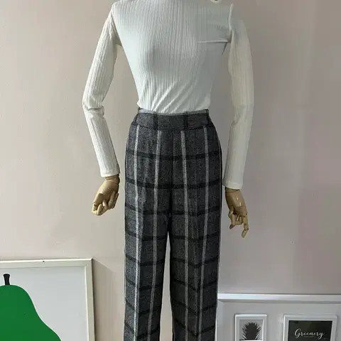 체크밴딩도톰슬렉스(차콜)