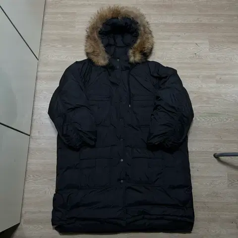 엑스투 서울 컬렉션 여성 오버사이즈 셔링 퍼후드 롱패딩 [블랙] FREE