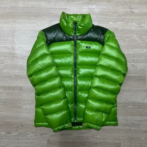 K2 남여공용 덕다운 스탠드넥 경량패딩 점퍼 [라이트 그린] S/90