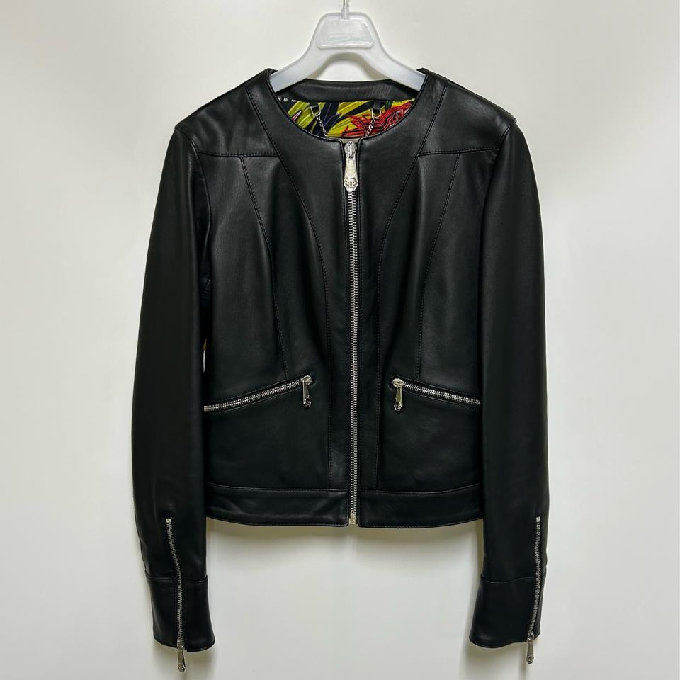 [여자 85]필립플레인 양가죽 레더 자켓