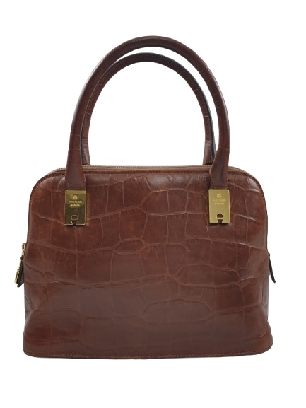 아이그너 크록 패턴 숄더백