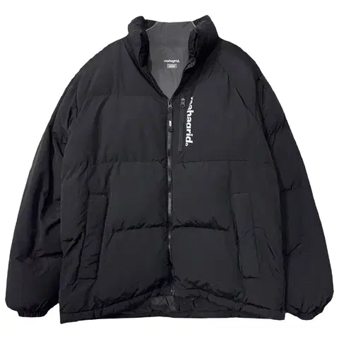 마하그리드 블랙 스펠 로고 푸퍼 패딩 MEDIUM