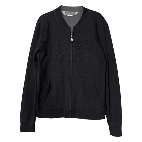 지프 올블랙 캐주얼 블루종 집업 S