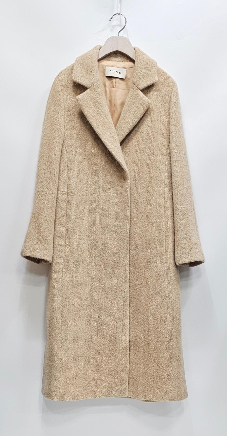 MINE 한섬 마인 알파카 롱 코트