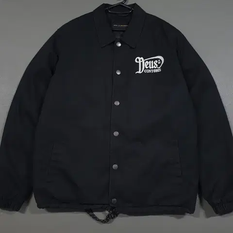 실측 XL (105) 데우스 엑스마키나 인카운터스 누빔 코치 자켓 블랙