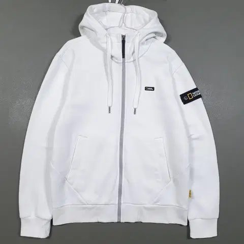 M) 내셔널지오그래픽 신형 23FW 핀테일 와펜 트레이닝 후드집업 화이트