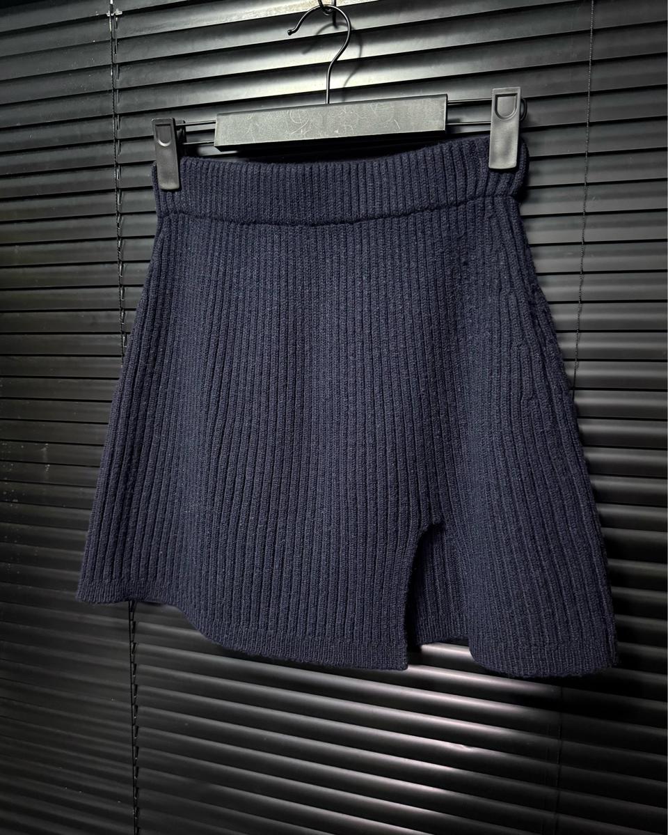 더오픈프로덕트 니트 스웨터 네이비 남색 치마 스커트 23 24 25 골지