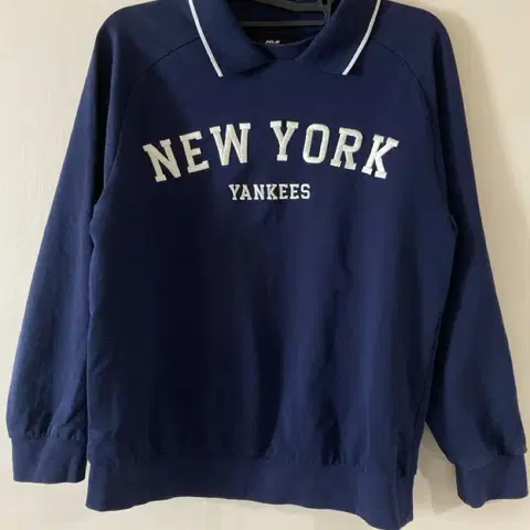 MLB 키즈 뉴욕 양키스 카라 맨투맨 티셔츠