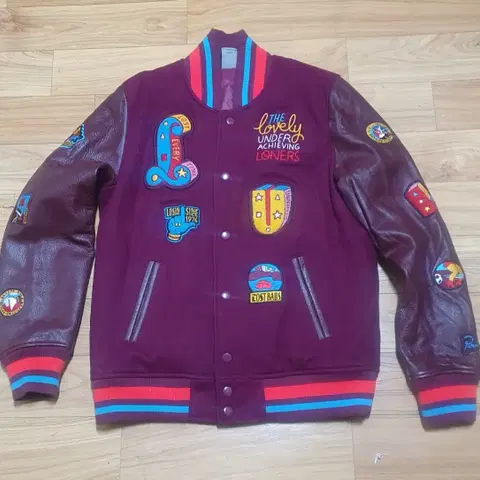 NIKE 나이키 파라 바시티 버건디 가죽자켓 점퍼 남자95 상태최상 구제