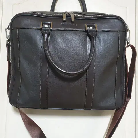 샘소나이트 정품 브라운 가죽 서류가방 크로스백 브리프케이스 이미지참조 구
