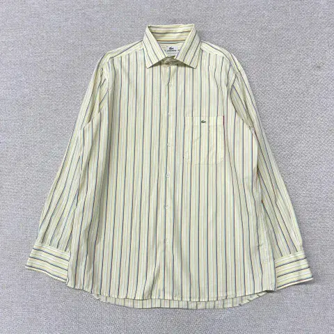 라코스테 스트라이프 코튼 셔츠