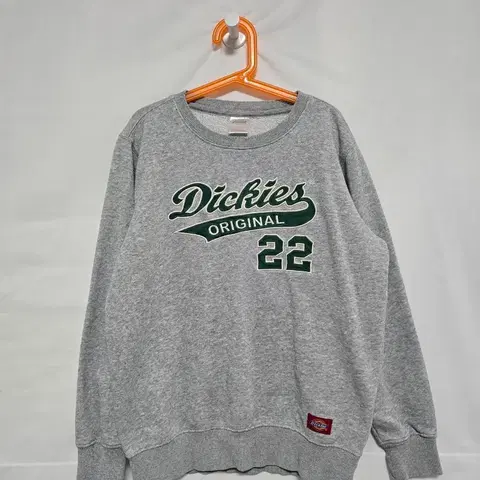 디키즈 그레이 프린팅 기모 맨투맨 티셔츠 아동 150-155. 1203