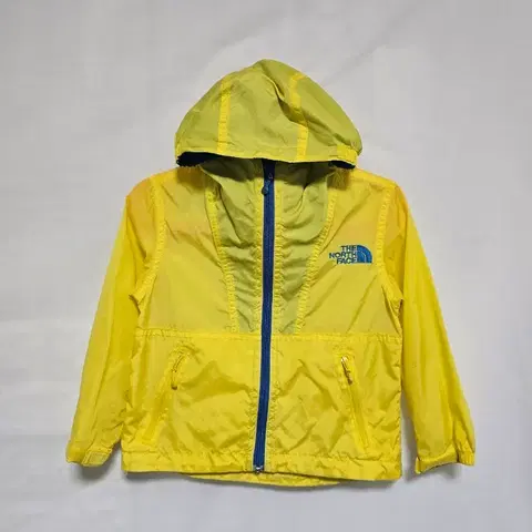 노스페이스 경량 바람막이 자켓 옐로우 블루 아동 3-4세 1127
