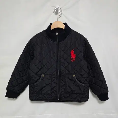 폴로 랄프로렌 후리스 퀼팅 누빔 자켓 블랙 아동 4-5세 1203