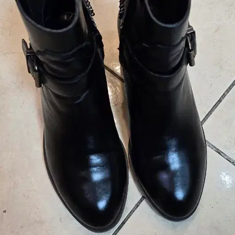 한섬 system 시스템 앵클 부츠 245 정품 굽 6센티