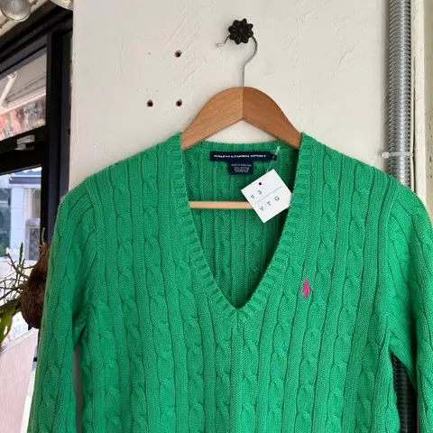 15467 - 폴로 랄프로렌 케이블 브이넥 니트