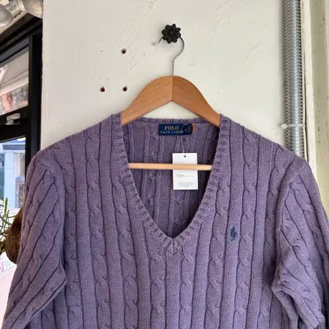 15466 - 폴로 랄프로렌 케이블 브이넥 니트