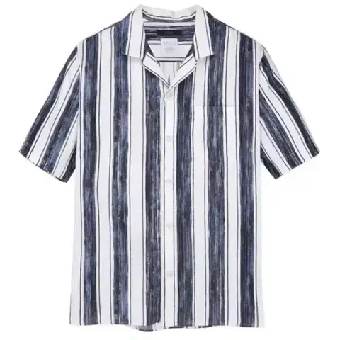 [새상품] 질스튜어트뉴욕 스트라이프 오픈카라 셔츠