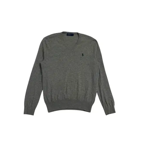 폴로 랄프로렌 브이넥 니트 그레이