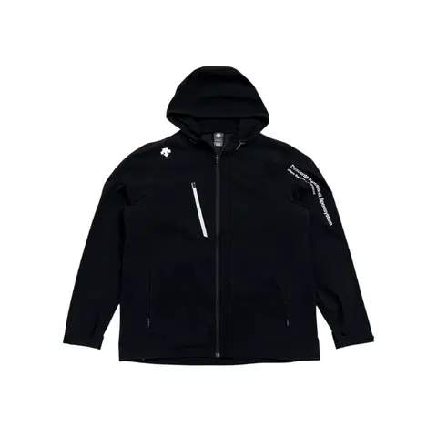 데상트 후드 바람막이 블랙