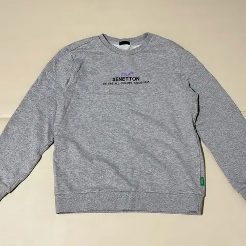 베네통 키즈 그레이 맨투맨 티셔츠 155