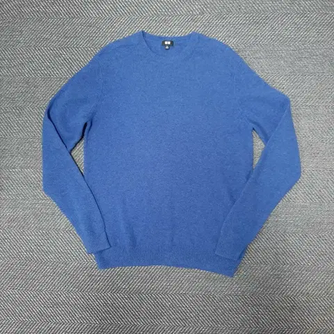 유니클로 블루 니트티 모100%니트