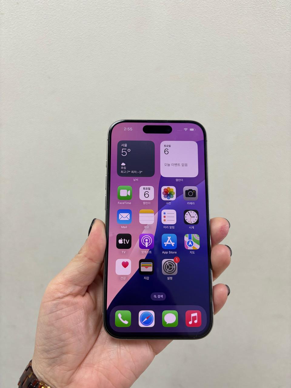 (부산중고폰)아이폰15프로 내츄럴 256기가 공기계 판매해요