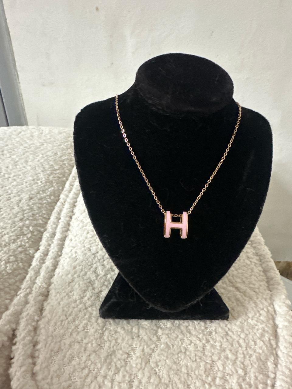 (단독구매불가)에르메스 로즈골드 핑크 목걸이