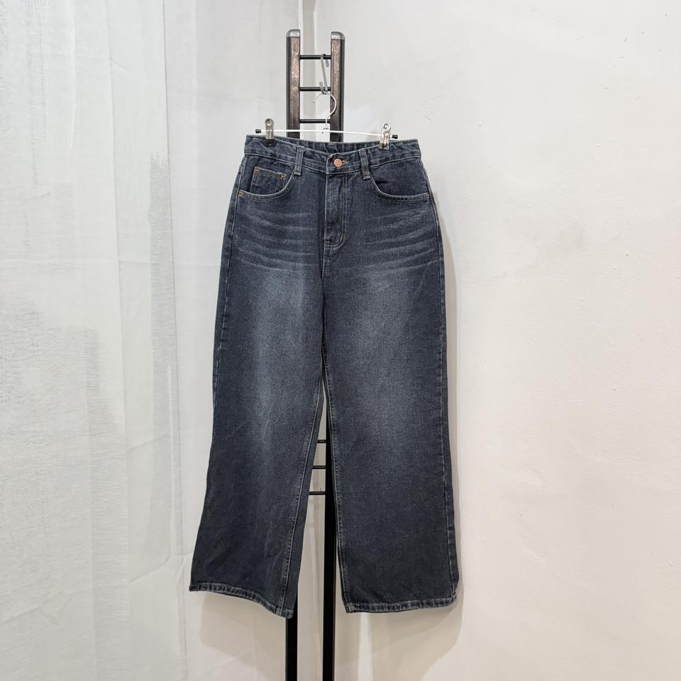 약기모 워싱 와이드 청바지 데님팬츠 3971