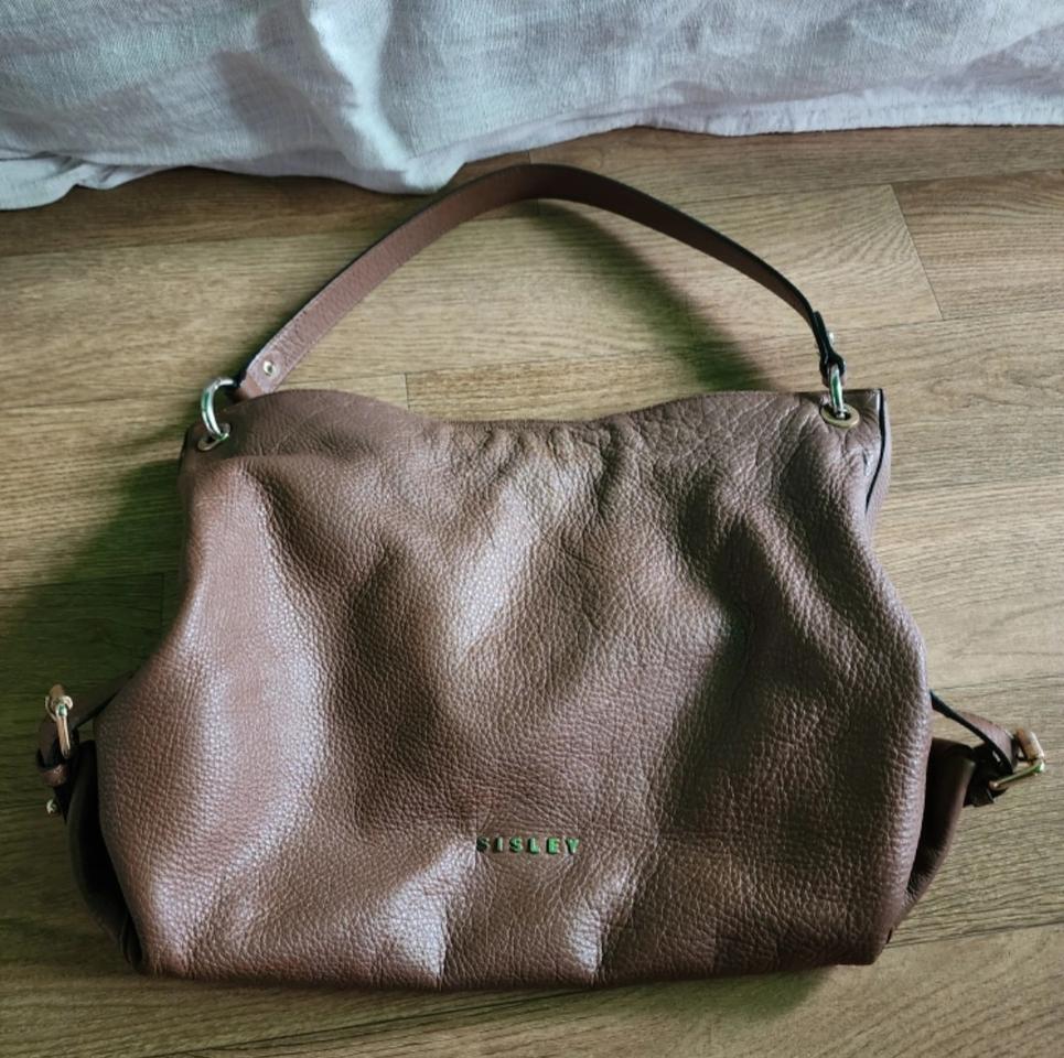 시슬리 가죽 숄더백