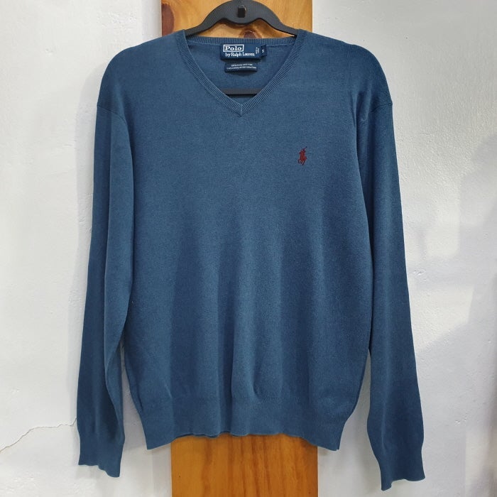 폴로 PIMA COTTON 브이넥 긴팔남자티(95)