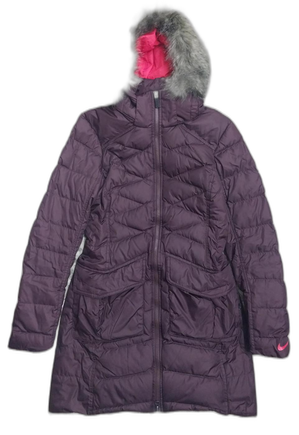 나이키 얼라이언스 버건디 롱 패딩 M (후드분리됨)