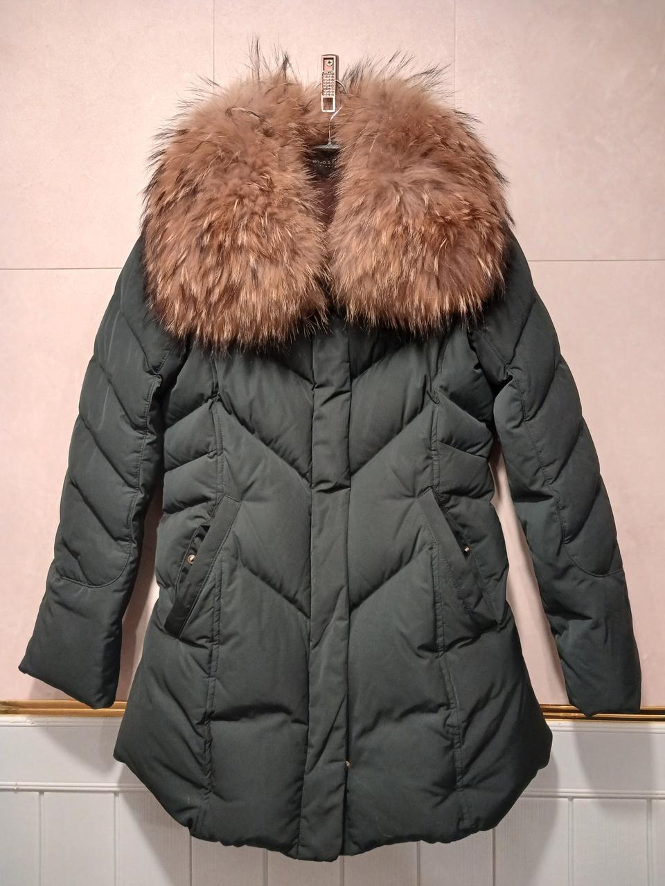 모조에스핀 정품 여성 락쿤털 100% 소재 패딩 85-91-164