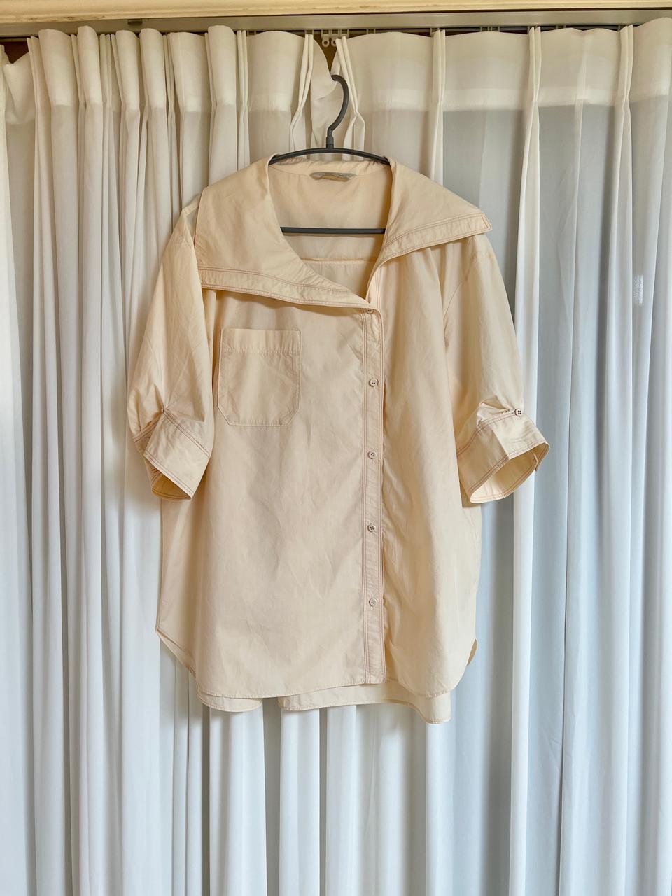 케네디레이디 세일러 카라 반팔 블라우스