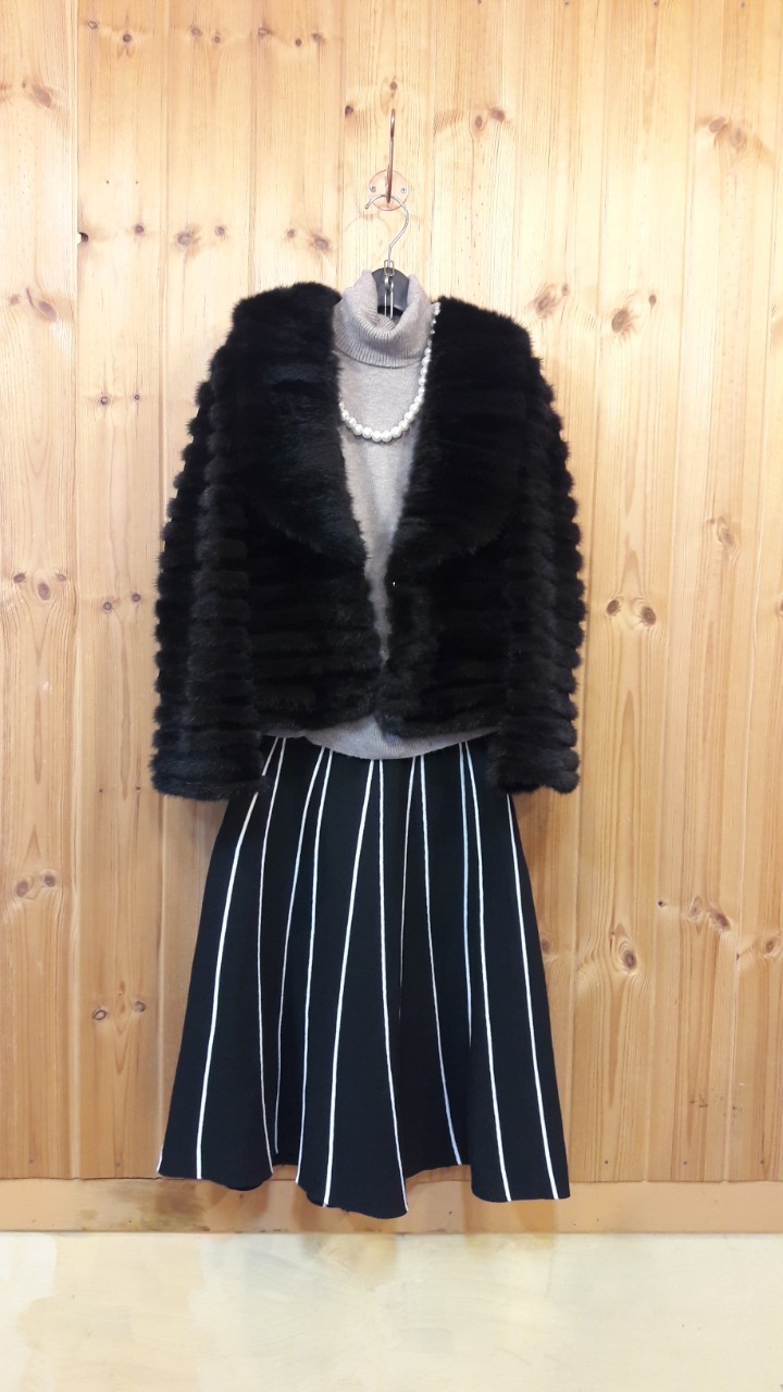 * 레니본 렉스 천연 밍크 코트*