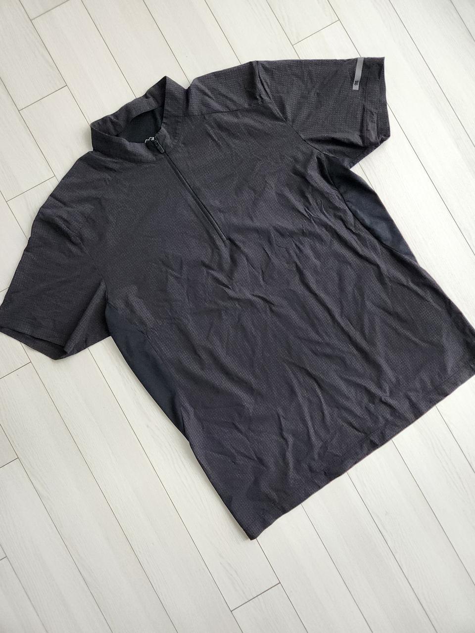 코오롱스포츠 남성 에어도트 반팔 집업 블랙 티셔츠 사이즈105