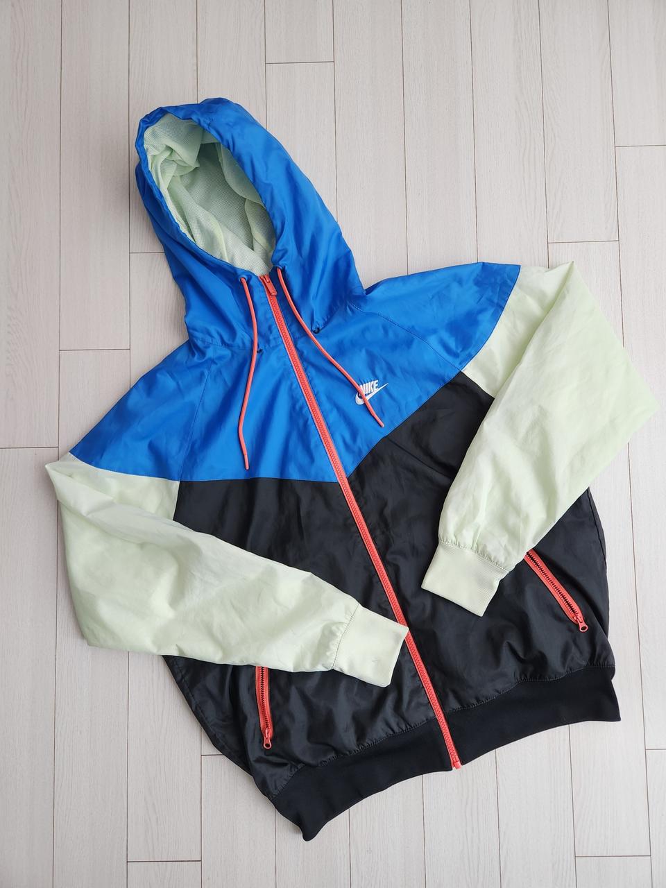 나이키 NSW 윈드러너 후드 자켓 블랙 블루 - 아시아 사이즈M사용감