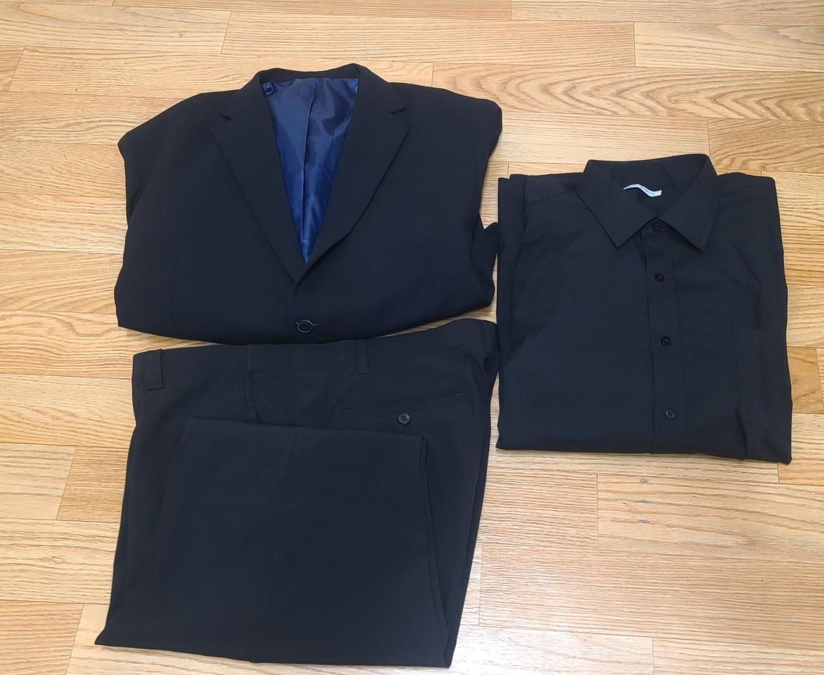 (3세트) 남성 빅사이즈 정장 세트 4XL~5XL 자켓 바지 셔츠 남자