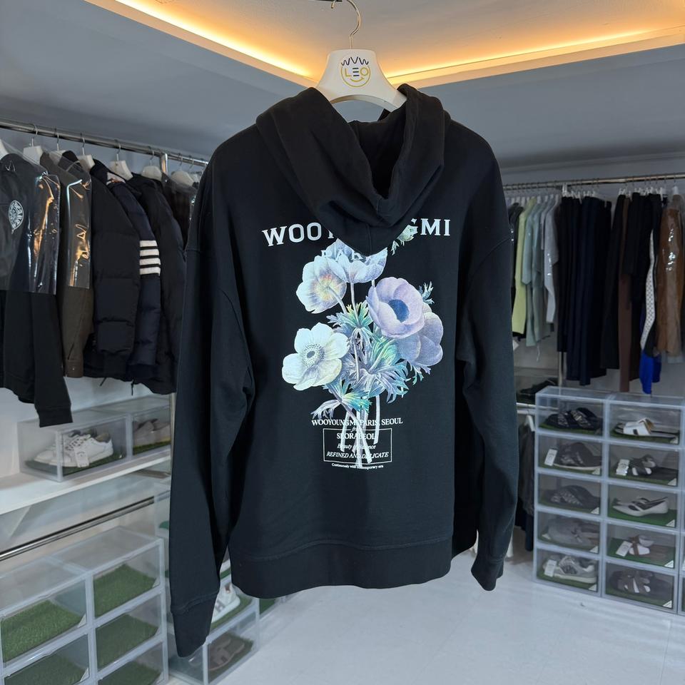 리오브전포점] 우영미 플라워 백로고 후드