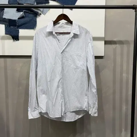 (105) 지오다노 캐주얼 클래식 스트라이프 셔츠 남방