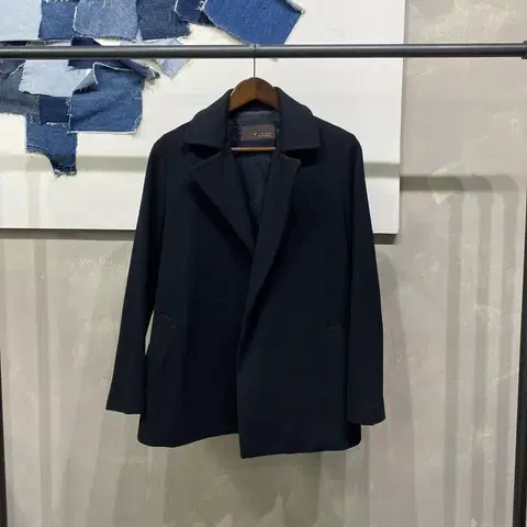 (90) 미샤 여성 클래식 캐주얼 앙고라 울 싱글 숏코트