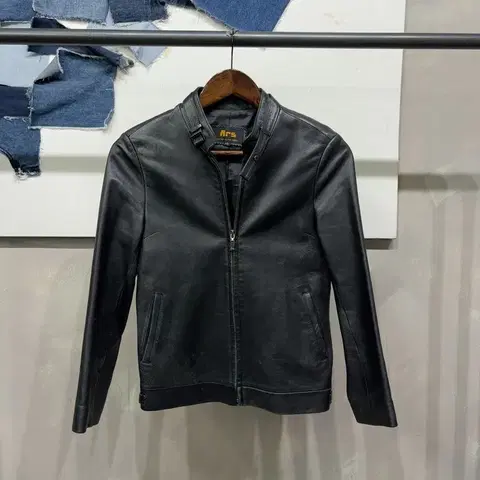 (55) 아르스 여성 캐주얼 양가죽 라이더 자켓